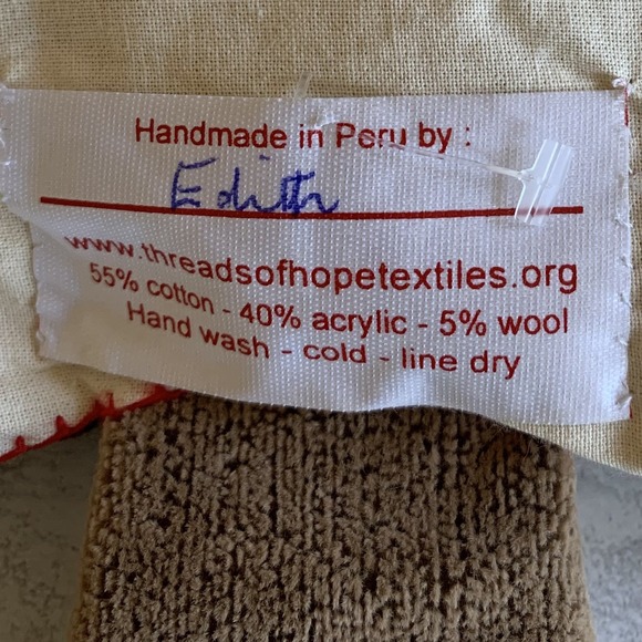 NWT Rare Traditional Peruvian Airpillera Applique Christmas Tree Threads Of Hope - Picture 10 of 12